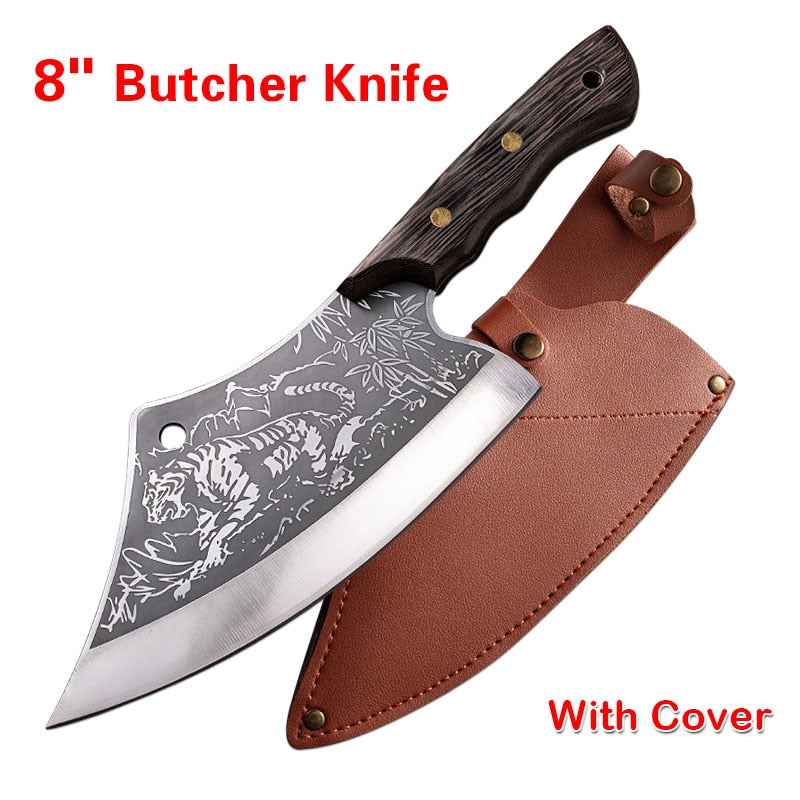 Tiger Patten Stainless Meat Cleaver