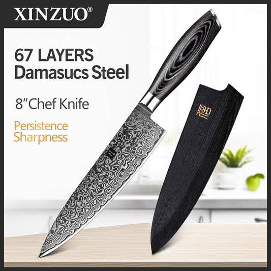 XINZUO Chef Knife Japanese Style Wood Handle