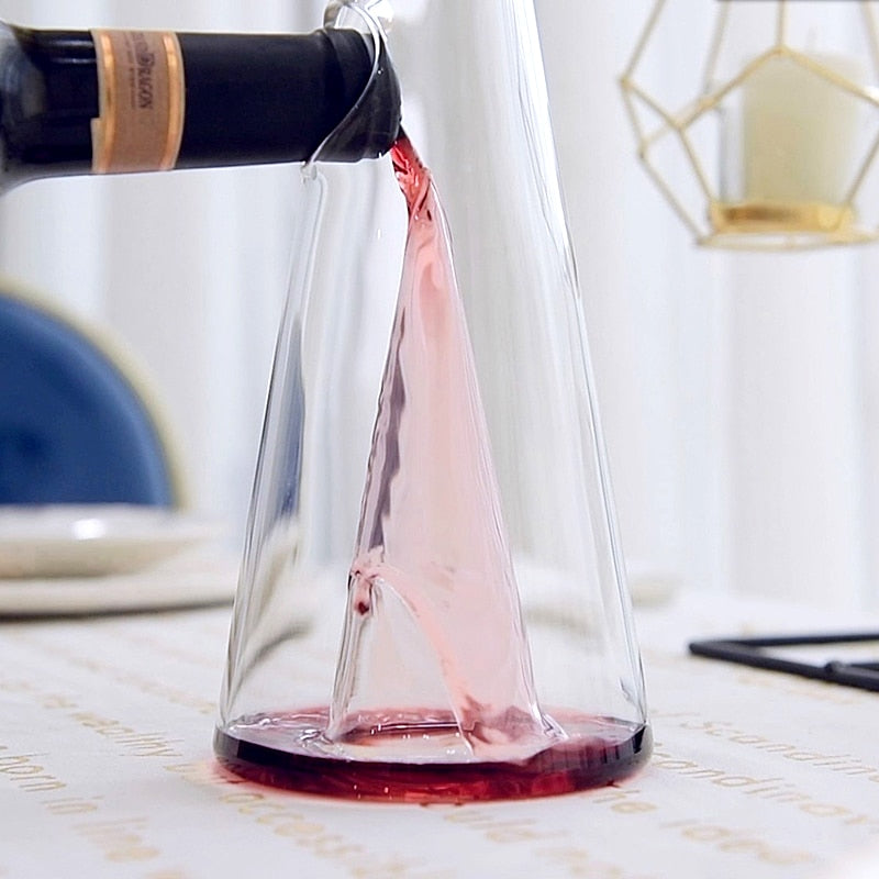 Pyramid Glass Wine Decanter