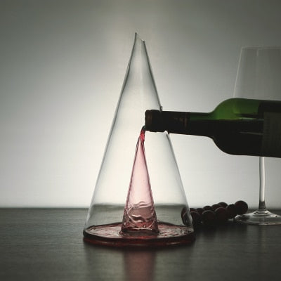 Pyramid Glass Wine Decanter