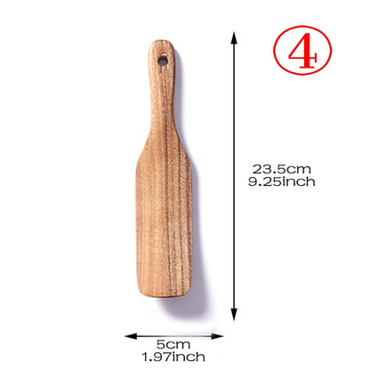 Teak Natural Wood Tableware 1-7psc Set