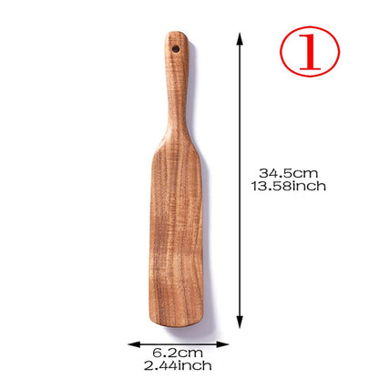 Teak Natural Wood Tableware 1-7psc Set