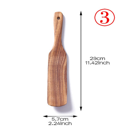 Teak Natural Wood Tableware 1-7psc Set