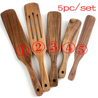 Teak Natural Wood Tableware 1-7psc Set