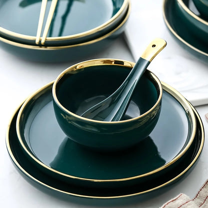 Luxury Plates and Bowls Dish Dinner Set