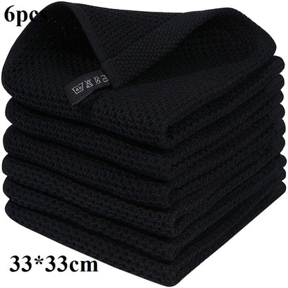 4/6Pcs Cotton Dishcloth Ultra Soft Absorbent Kitchen Towel