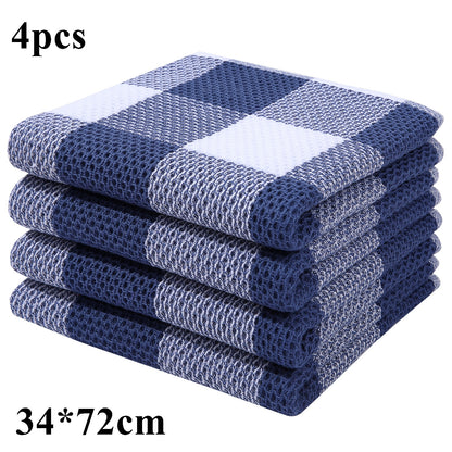 4/6Pcs Cotton Dishcloth Ultra Soft Absorbent Kitchen Towel