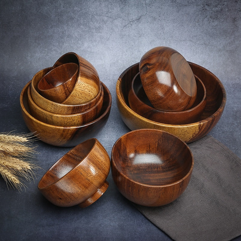 Japanese Style Nature Wooden Bowl Bowl