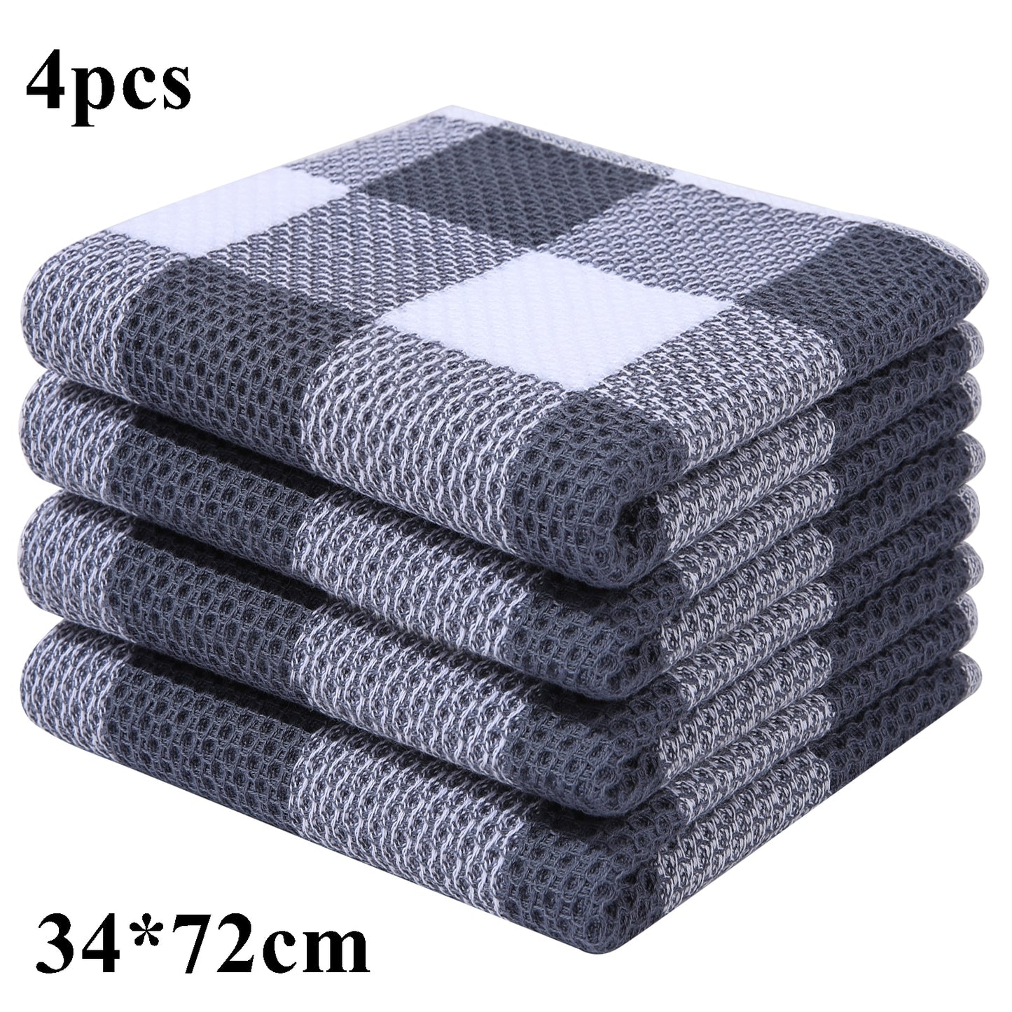 4/6Pcs Cotton Dishcloth Ultra Soft Absorbent Kitchen Towel