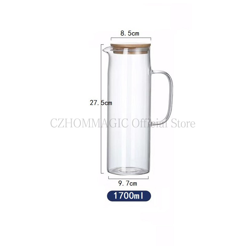 Glass Water Pitcher with Cups