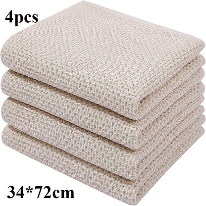 4/6Pcs Cotton Dishcloth Ultra Soft Absorbent Kitchen Towel