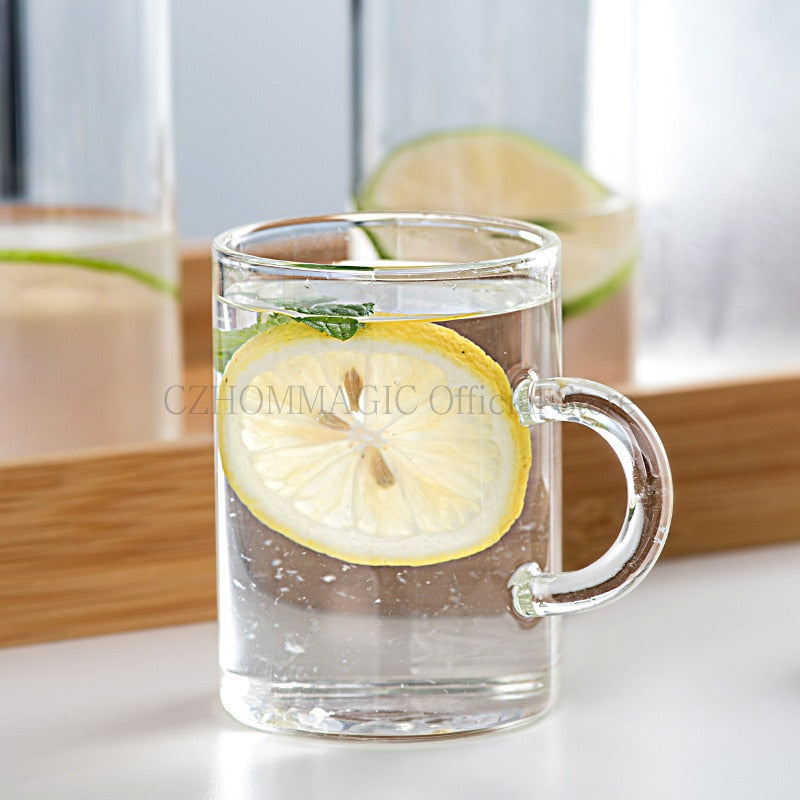 Glass Water Pitcher with Cups