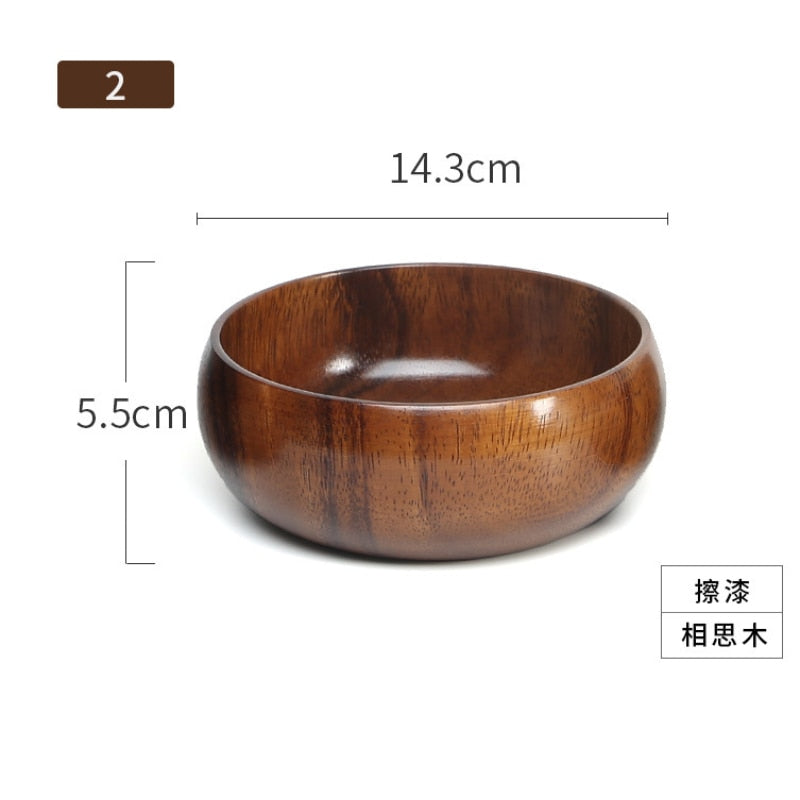 Japanese Style Nature Wooden Bowl Bowl