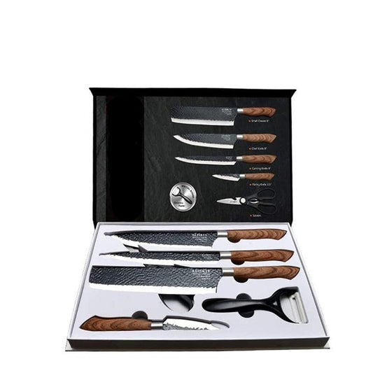 Kitchen Chef Knife Knives Set Stainless Steel Forged Knife Nakiri Scissors Ceramic Peeler Slicer Paring Knife with Gift Case