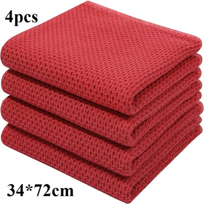 4/6Pcs Cotton Dishcloth Ultra Soft Absorbent Kitchen Towel