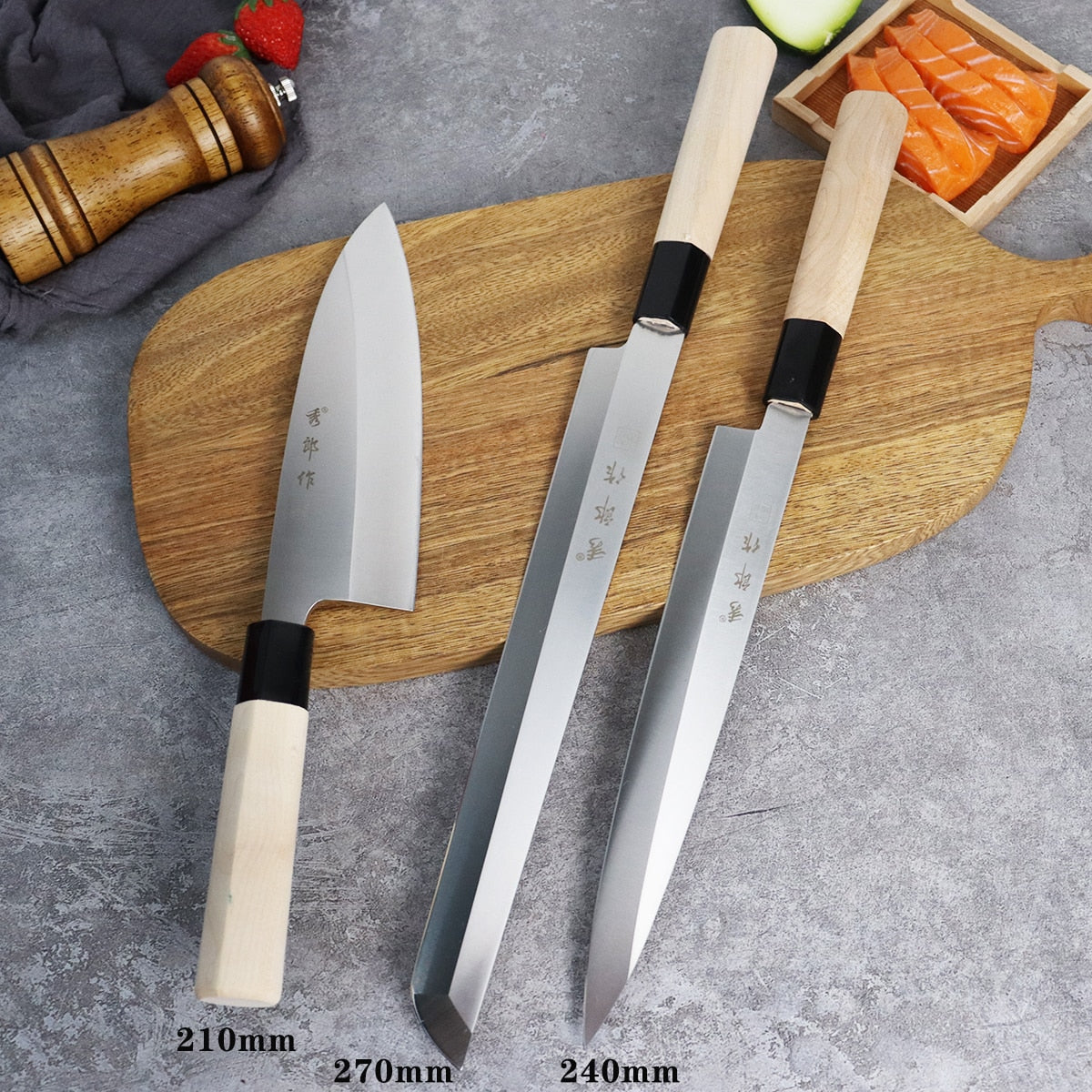 Professional Salmon Sushi Slicing Knife Set