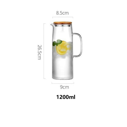 Glass Water Pitcher with Cups