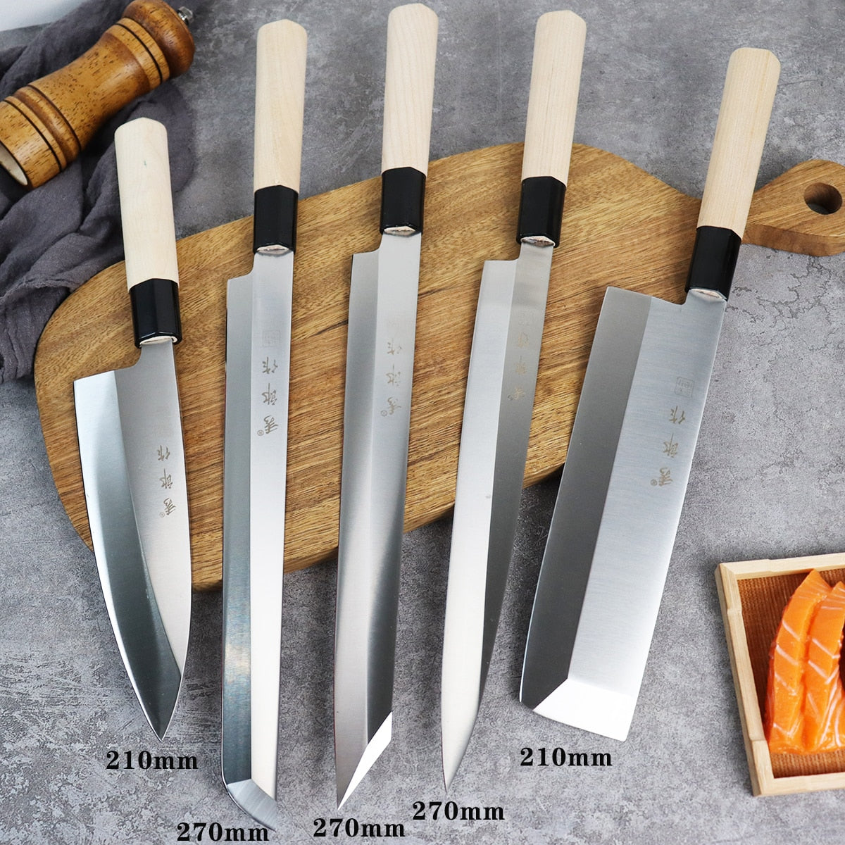 Professional Salmon Sushi Slicing Knife Set