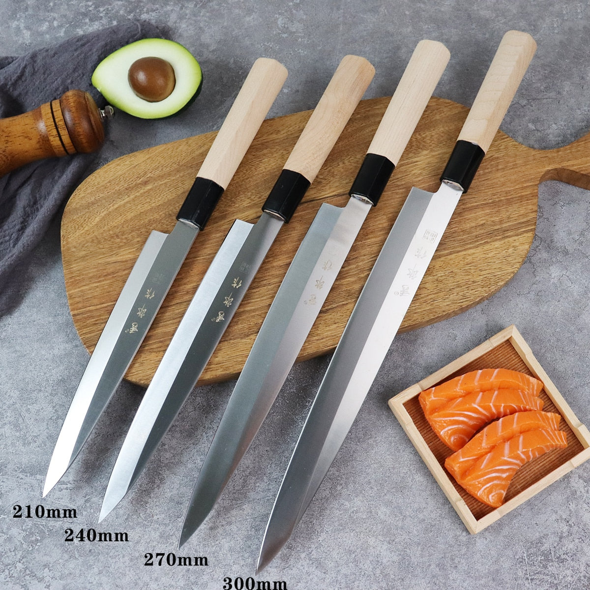 Professional Salmon Sushi Slicing Knife Set