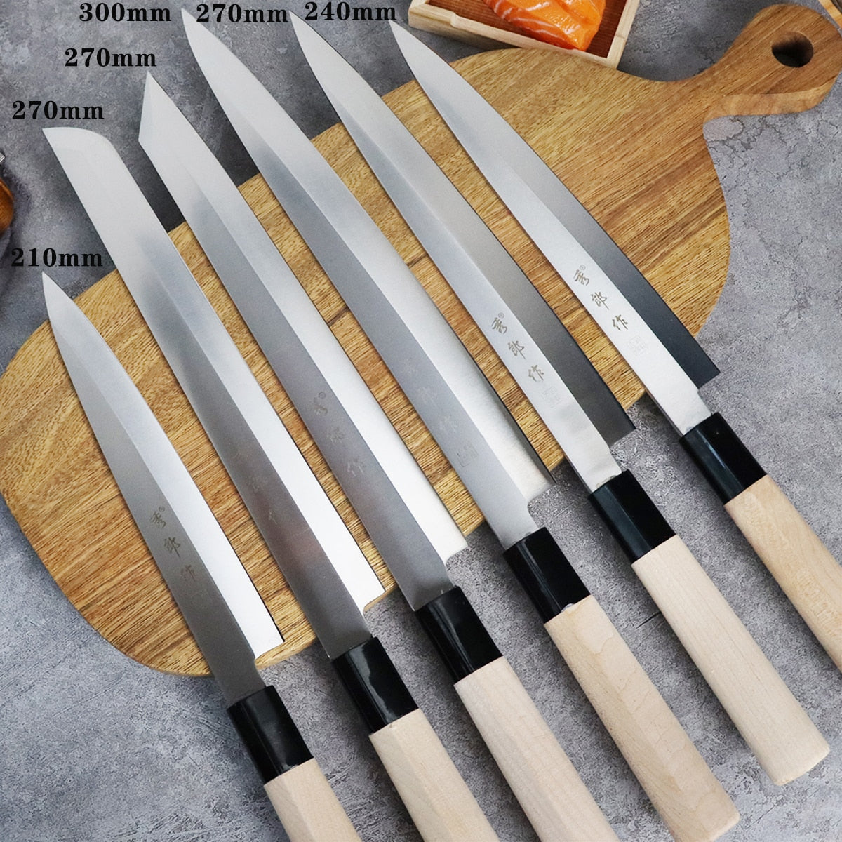 Professional Salmon Sushi Slicing Knife Set