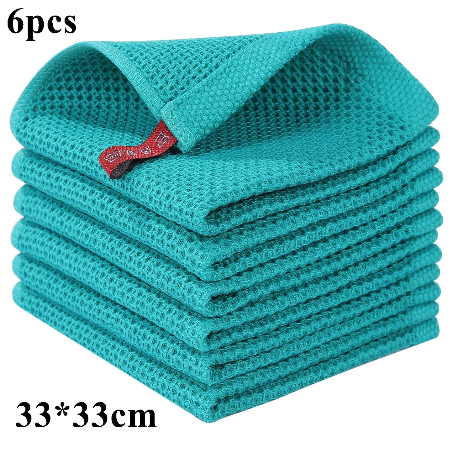 4/6Pcs Cotton Dishcloth Ultra Soft Absorbent Kitchen Towel